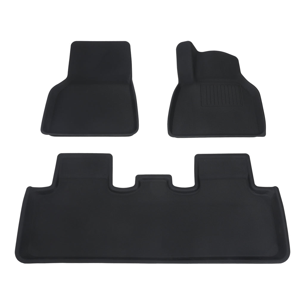 TPE All-Weather 3D Floor Mats for Model Y - GRAINY PATTERN