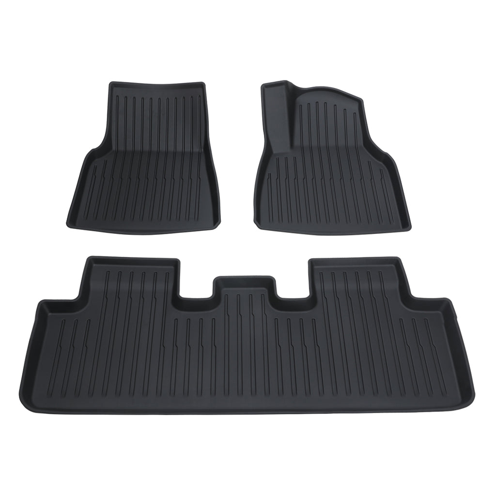 TPE 3D All Weather Floor Mats for Model Y - LITCHI PATTERN