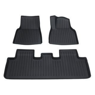 TPE 3D All Weather Floor Mats for Model Y - LITCHI PATTERN