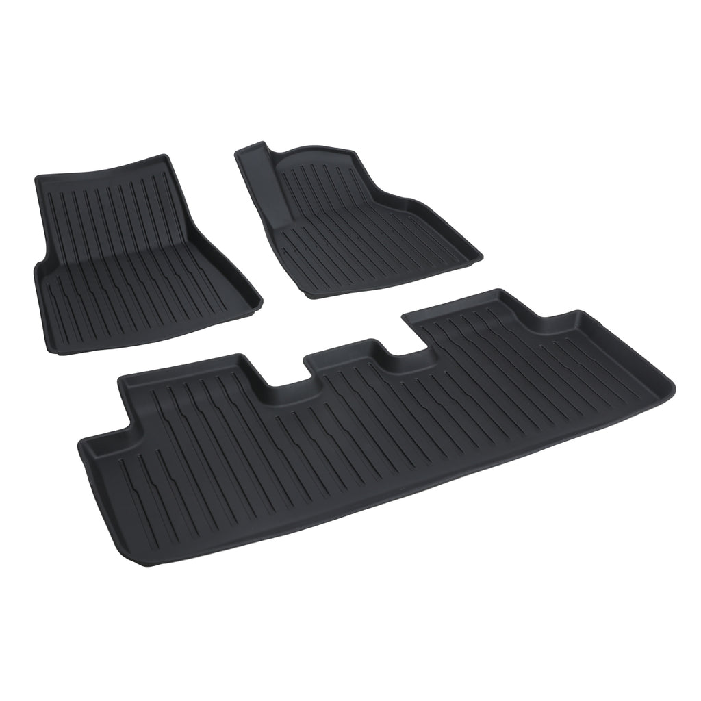 TPE 3D All Weather Floor Mats for Model Y - LITCHI PATTERN