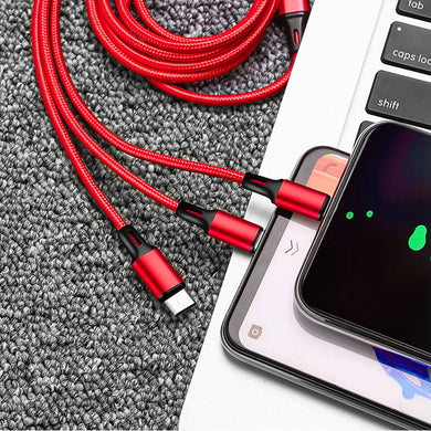 3 in 1 Charging Cable - Red
