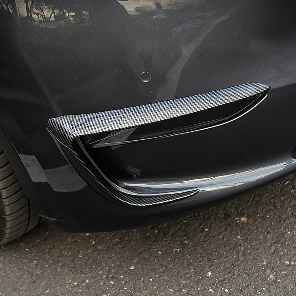 Carbon Fibre Front Fog Light Cover for Model Y