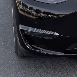 Carbon Fibre Front Fog Light Cover for Model Y