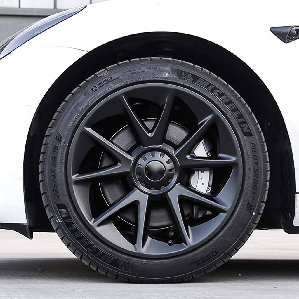 18” Car Wheel Covers for Tesla Model 3 - Glossy Black