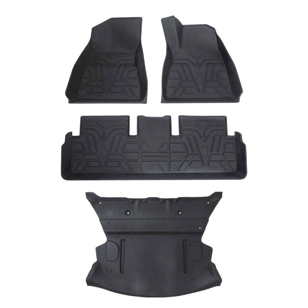 3D Floor Mats + Flocked Boot Ceiling Cover for Model 3