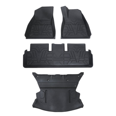 3D Floor Mats + Flocked Boot Ceiling Cover for Model 3