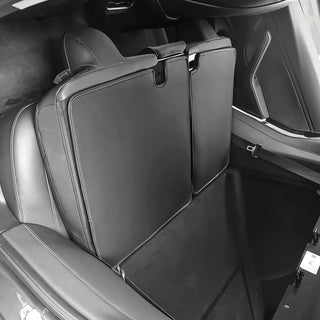 3D Floor Mats + Microfiber Leather Rear Seat Back Cover for Model 3