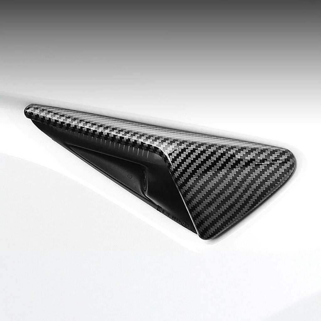 Side Indicator Camera Covers for Tesla - Glossy Carbon Fibre