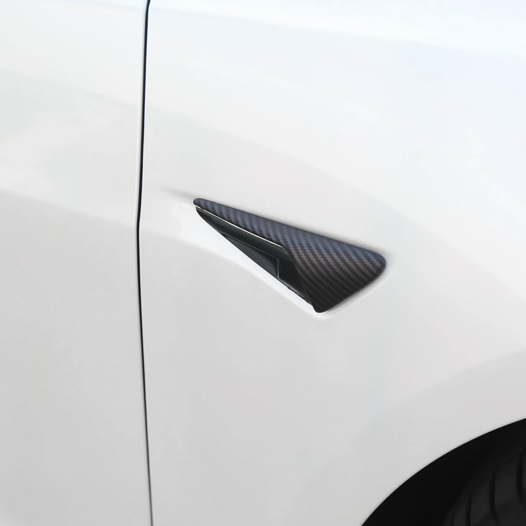 Side Indicator Camera Covers for Tesla - Matte Carbon Fibre