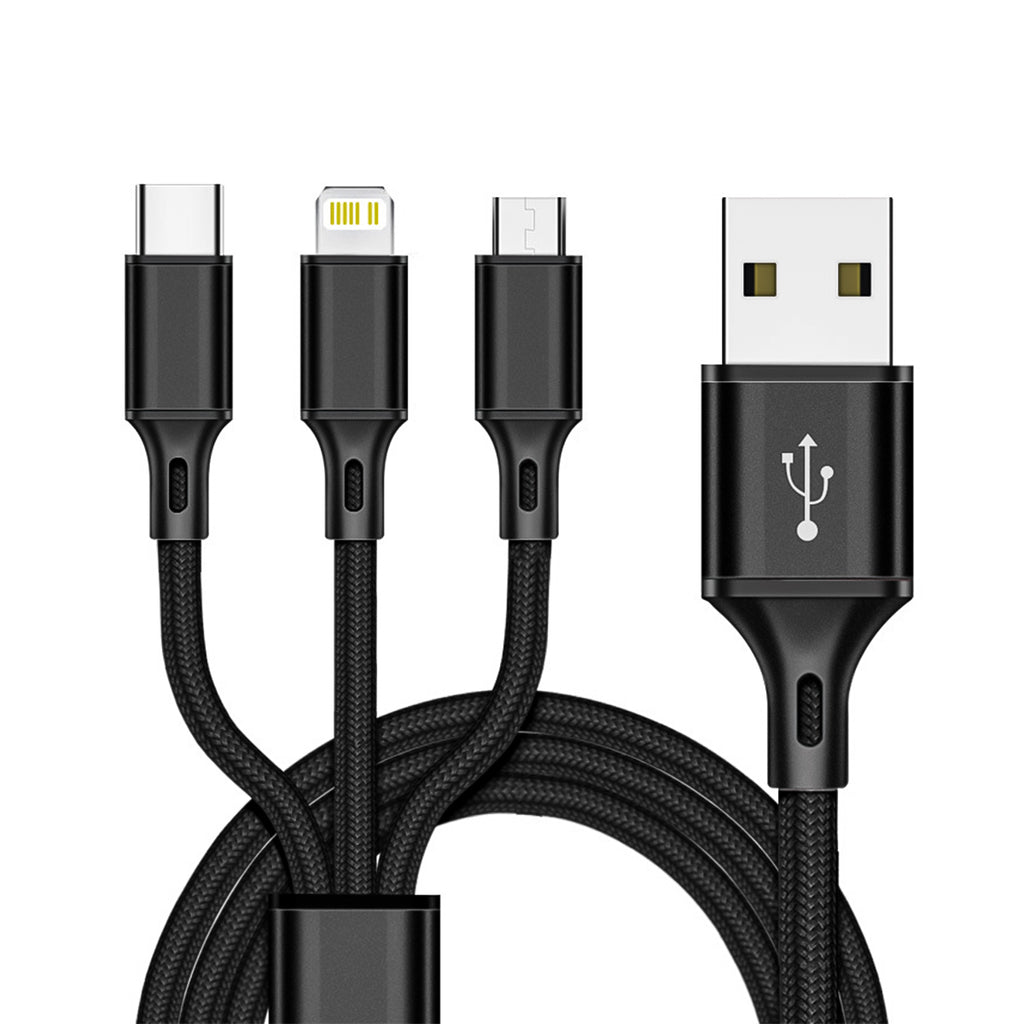 3 in 1 Charging Cable - Black