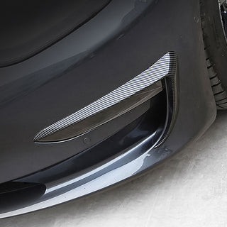 Carbon Fibre Front Fog Light Cover for Model 3