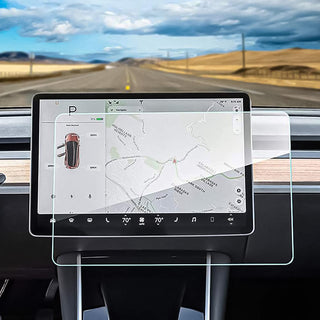 Car Navigation Tempered Glass Screen Protector For Tesla Model 3/Y - 2PCS