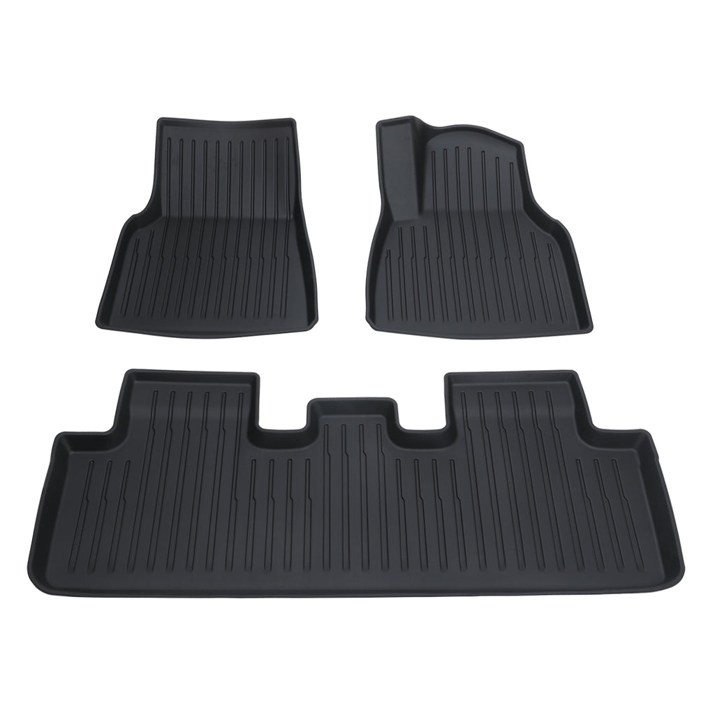 TPE 3D All Weather Floor Mats for Model Y - LITCHI PATTERN 