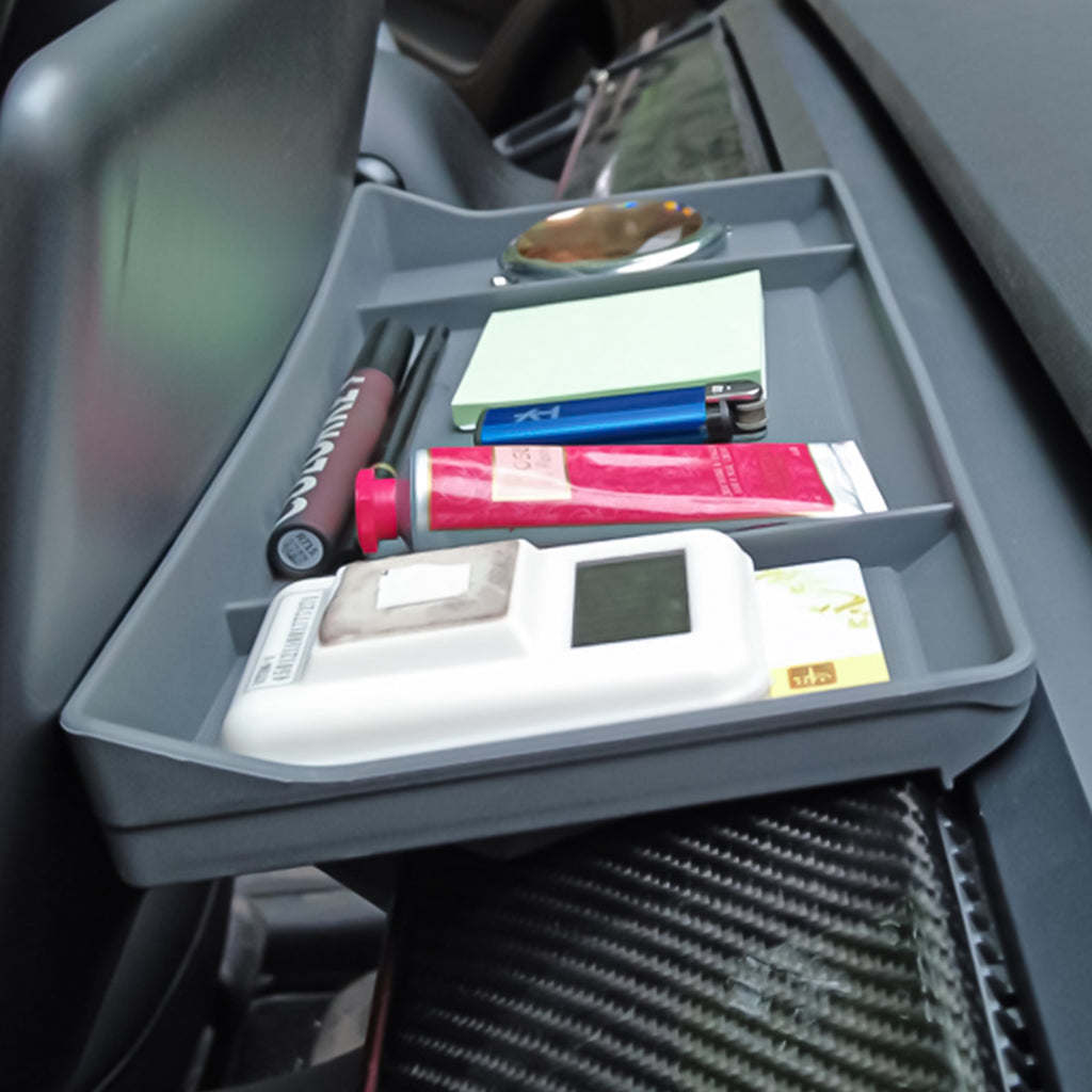 Rubber Behind Screen Storage Tray for Model Y - Grey (0.003m3 - 0.35kg)