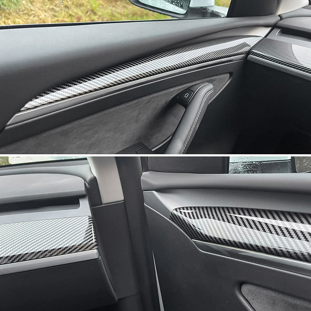 Carbon Fibre Door Panel Covers for Tesla Model Y