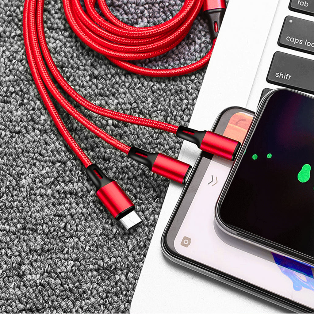 3 in 1 Charging Cable - Red