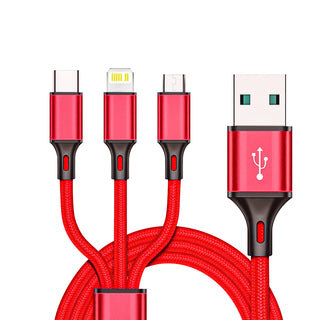3 in 1 Charging Cable - Red