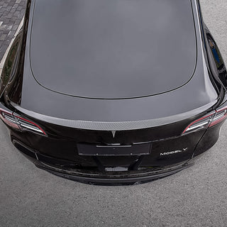 Performance Rear Spoiler for Model Y - Glossy Carbon Fibre