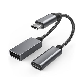 2 in 1 USB C to OTG / USB A Charging Cord Adapter