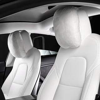 Suede Headrest Neck Pillows for Model 3, X, Y - White