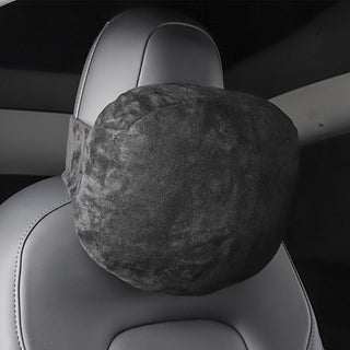 Suede Headrest Neck Pillows for Model 3, X, Y - Black
