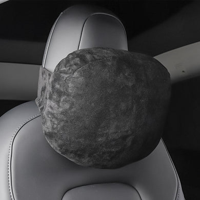 Suede Headrest Neck Pillows for Model 3, X, Y - Black