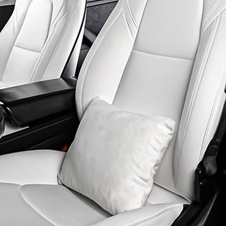 Suede Back Support Pillows for Model 3, X, Y - White